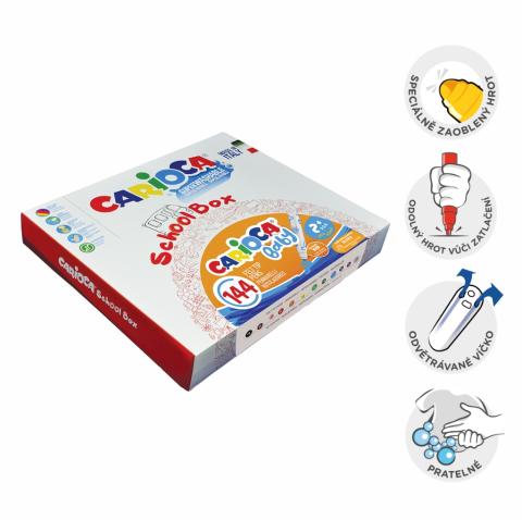 Fixy dětské Carioca BABY kulatý hrot – box 144ks